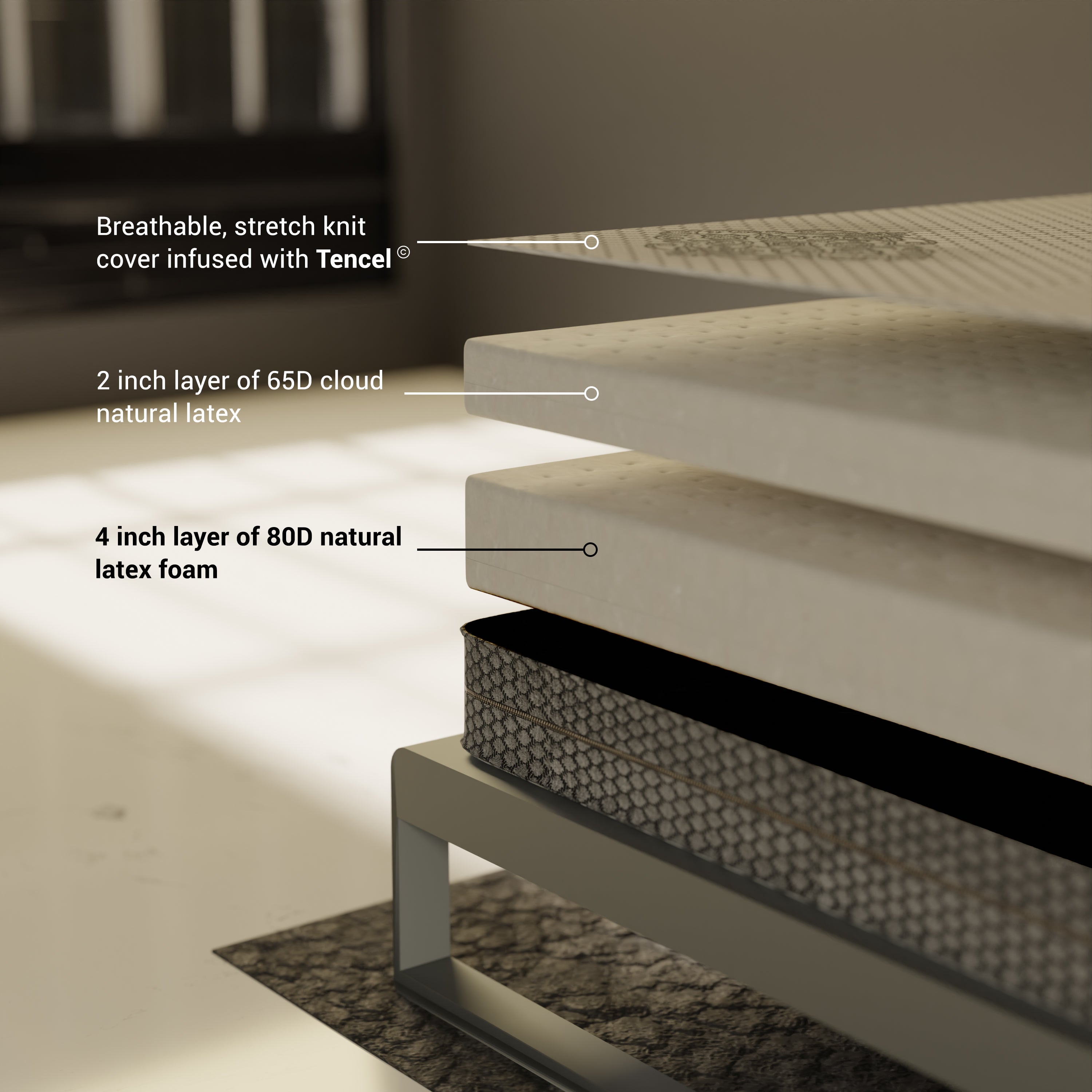 Natural Latex Mattress view 2